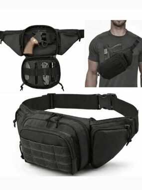 NWT Conceal Carry Tactical Fanny Pack One Size Fits Most Black